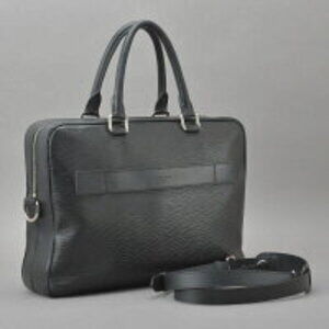 Louis Vuitton Leather Document Business Shoulder Porte Taiga ci Bag Black PDB